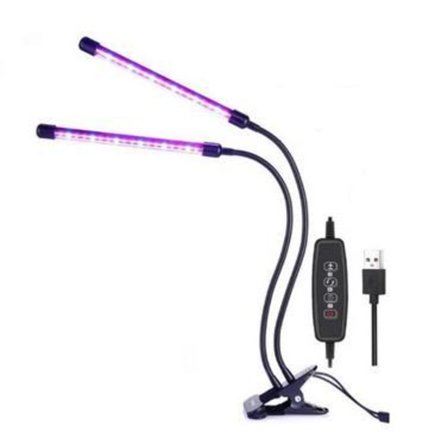 Plantelampe / plantelys med 2 fleksible LED-lysrør