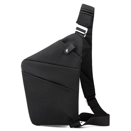 Brystveske Sling Ryggsekk Herre Skulderveske Cross Body Bag Anti-Tyveri Sikkerhets Brystlomme for Menn Kvinner