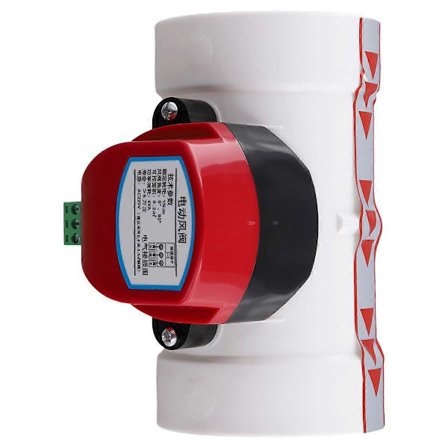 Plastik Motoriseret Spjæld PVC Kontraventil Luftkanal Volumenregulator til Ventilationsrør 220VAC 75mm