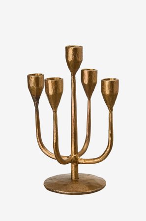 Wikholm Form - Lysestage x 5 Priya - Guld - Lysestager & lanterner - Fra Homeroom