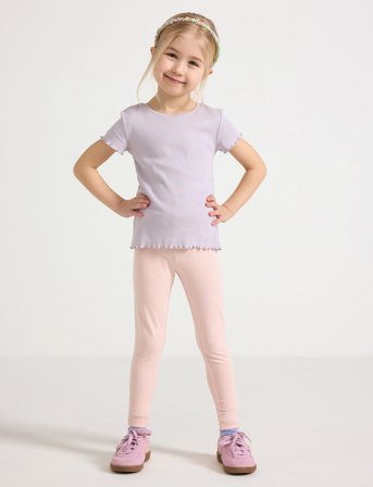 Lindex Leggings Basic Sj Solid - Pink - 92