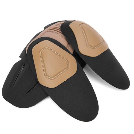 Komfortabel Knæpude Beskyttende Genouillere Albuebeskytter Slidstærk til Taktiske Bukser Jordfarve