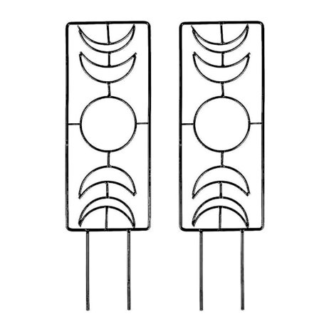 Metall Spaljé för Växter Inomhus, 35 cm Spaljé för Krukväxter, Fas Växtspaljé (svart)