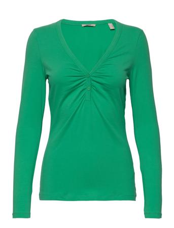 T-Shirts T-shirts & Tops Long-sleeved Grønn Esprit Casual