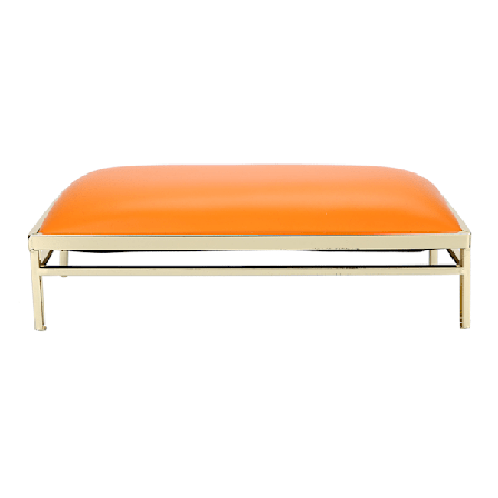 PU-nahkainen metallirunkoinen kynsien taidekäsi tyyny tyyny käsinoja manikyyri työkalu lisävaruste (oranssi)