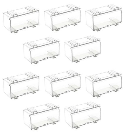 10 stk. Klar Akryl Display Case til Bilform, Hjul Bilmodel Display Case Skala Hjul Display Ca