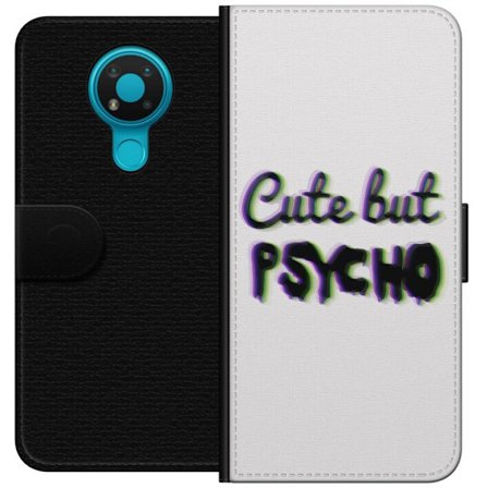 Kompatibel Tegnebogsetui til Nokia 3.4 Rainbow-farvet legetøjsfigur med et glad ansigt og farverige cirkler i en legesyg studieillustration