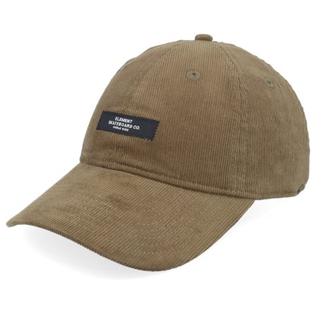 Element - Fluky Corduroy Cap Khaki Dad Cap Unconstructed Brown Cap - @ Hatstore