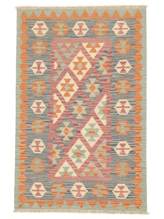 Tapete Persa Kilim Ghashghai 127X195 Castanho/Amarelo Escuro ( Pérsia/Irão)