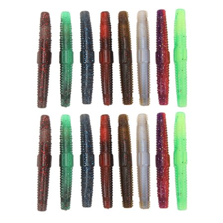 16 kpl Pehmeä mato-uistin Sisäänrakennettu lasiputki Uusiokäyttöinen 7 cm TPR Mato-uistin Kalastusvälineet kalastukseen