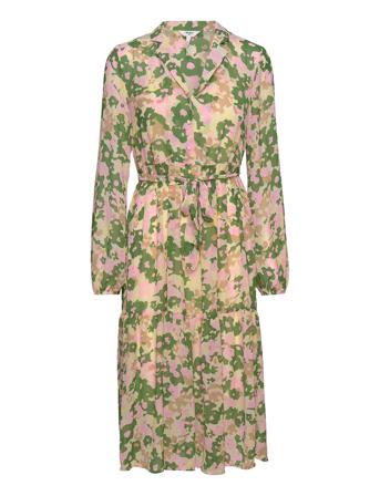 Objkirsten L/S Midi Dress 119 Patterned Object