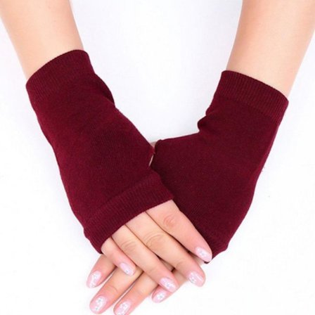 Torvehanske - Håndledsvarmere [15cm] - Vinrød