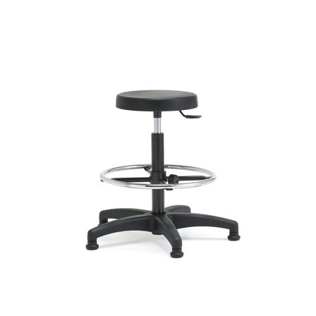 Industristol, høy, 530–790 mm, svart