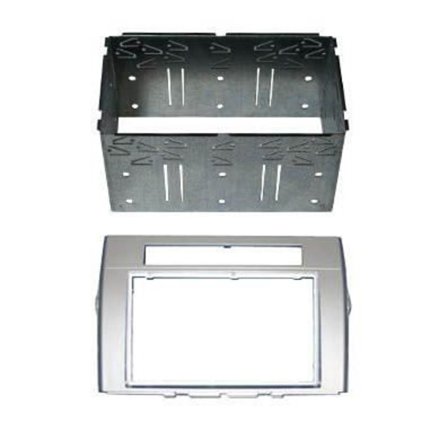 Dubbel DIN bilradioadapter - AUTOLEADS - Toyota Corolla Verso - Silvergrå - Metallbur - 2005