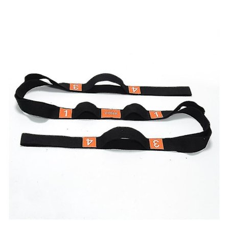 Yogastretchband i bomull med flera greppöglor