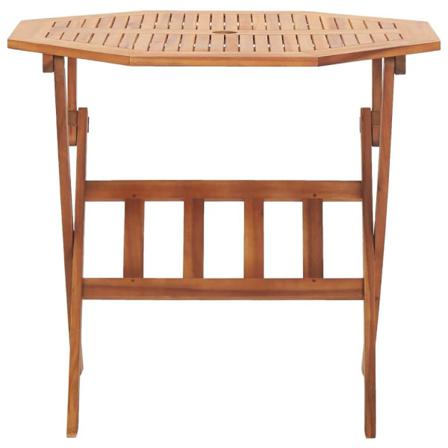 Vidaxl Hopfällbart Trädgårdsbord 90x75 Cm Massivt Akaciaträ Brun