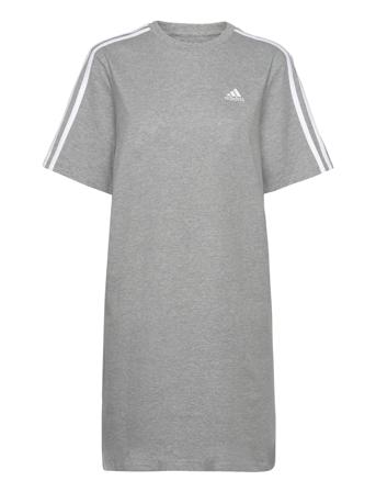 Essentials 3-Stripes Single Jersey Boyfriend Tee Dress Dresses T-shirt Dresses Grå Adidas Sportswear*Betinget Tilbud