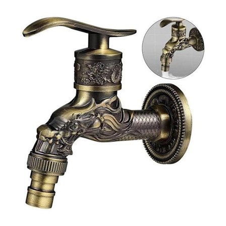 Vintage elektrisk kran, drageskulpturkran i sinklegering, 1 stk, tilpassbar for bruk med...