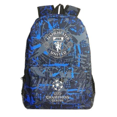Graffiti Manchester United Uefa Champions League Skuldertaske Fan Rygsæk Student Skoletaske Opbevaring