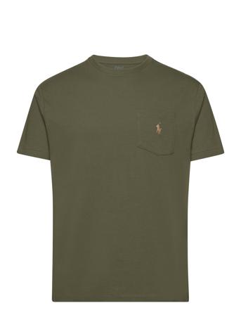 Classic Fit Pocket T-Shirt Tops T-shirts Short-sleeved Khaki Green Polo Ralph Lauren
