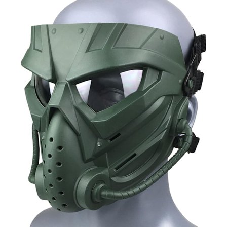 Airsoft Mask Full Face Tactical Mask med Ögonskydd Slagfast för CS-spel