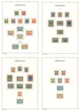 Grønland til 1998 - Samling i 1 frimærkealbum - Postfrisk