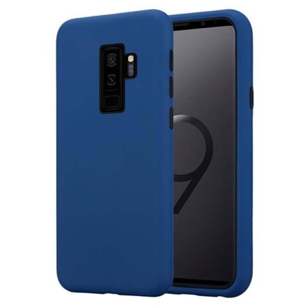 Coque för Samsung Galaxy S9 PLUS Fodral i MÖRKBLA Fodral Skydd hybrid i silikon TPU utanför plast