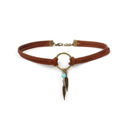 Læder halskæde Hals smykker Clavicular Chain