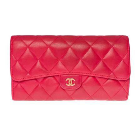 Chanel Vintage, Pre-owned Wallets Roze, Dames, Maat:ONE Size,leer