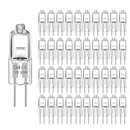 10-pack G4 halogenlampor 20W 12V - Varmvit