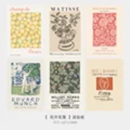 Ins Abstrakt Konstnärlig Blomma Postkort Vintage Estetisk Bakgrund Vägg Diy Dekorativt Kort Foto Rekvisita Med Klistermärke 6 Ark F