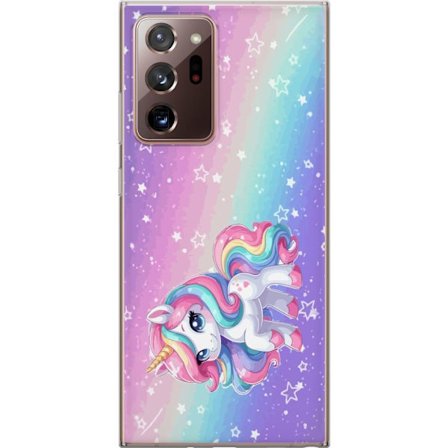 Yhteensopiva Puhelinkuori Samsung Galaxy Note20 Ultra Stitch polaroid-kehyksissä sinisillä pastellisävyillä ja suloisilla ilmeillä kollaaseissa sydämi