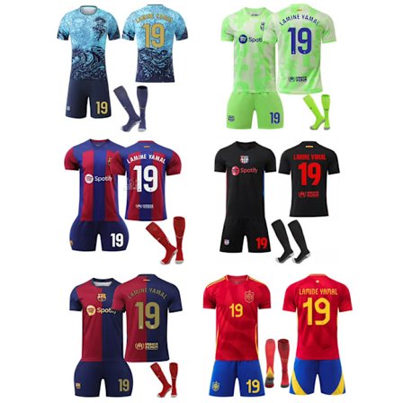 Xbi- Barcelona jalkapallopaita useissa tyyleissä 19 Yamal