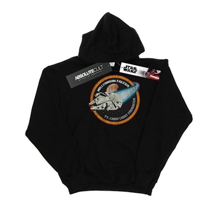 Star Wars Girls Millennium Falcon Badge Hoodie 5-6 år Svart