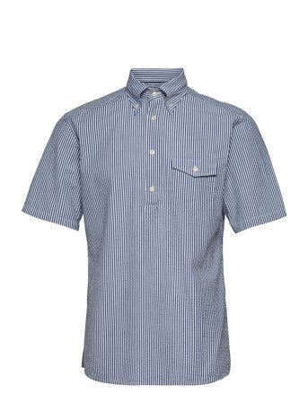 Slim Fit Casual Poplin Shirt Blue Eton