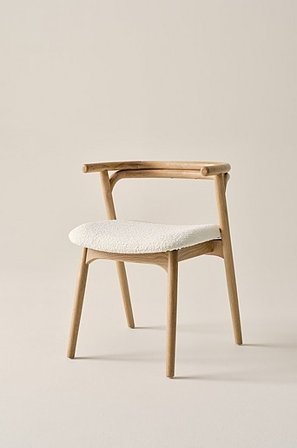 Jotex - Stoel Eiken/wit Bouclé Eiken/wit bouclé - TOLLARP - Koop Eetkamerstoelen & keukenstoelen bij Jotex