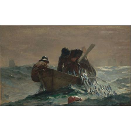 The Herring Net, 1885, Winslow Homer Brun