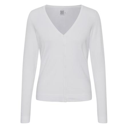 Saint Tropez MilaSZ V-neck Cardigan Hvid, Dame Cardigans
