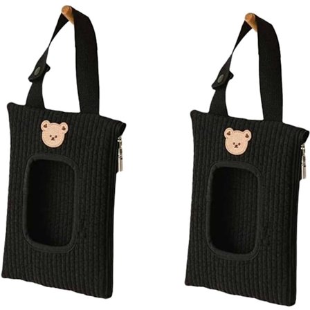 Servietboks, Holder til vådt toiletpapir, 2-delt Flip Servietboks med tegneseriefigur, Opbevaringsboks til vådservietter, Hængetaske til bil, 