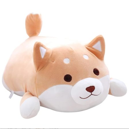 Shiba Inu gosedjurleksak - Söt Corgi plyschkudde, bäst för pojkar och flickor, kan användas för säng och soffstol (35 cm)