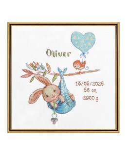 Broderipakke Dåpsbilde blå - Aine