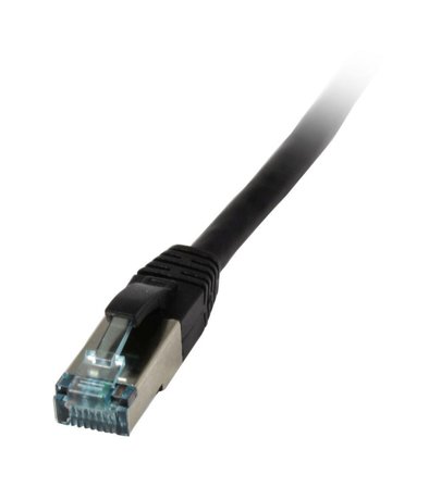 SYNERGY Patchkabel RJ45, CAT6A 500Mhz, 0.15m, schwarz, S-STP(S/FTP),TPE(Superflex), Synergy 21