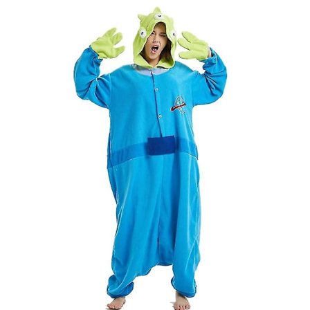 Voksne One Piece Pyjamas Dyr Kigurumi Onesie Til Mænd Kvinder Full Body Pyjamas Tegnefilm Alien Onesie Cosplay Kostume S