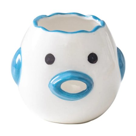 Æggeblommeseparator Tegneserie Keramisk Æggefilter Kylling Bageri Æggeblomme Separator Æggehvide Protein Separator Blå