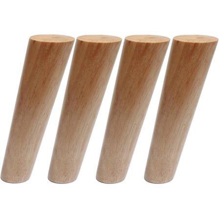Runda möbelben i massivt trä, soffben för utbyte, perfekta för modern stil i mitten av århundradet/utmärkt Ikea-hack för soffa, säng, soffbord (6 tum,