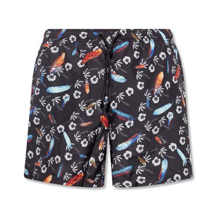 Marcelo Burlon, Patterned swim shorts Zwart, Heren, Maat:L