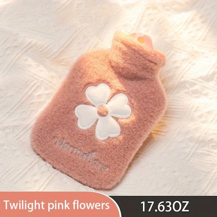 Koselig varmtvannsflaske med mykt trekk 500ml/1000ml