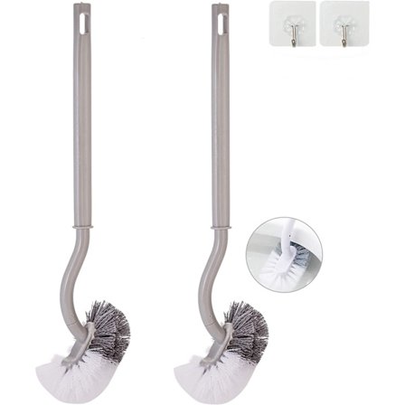 2-pak buet toalettbørste uten holder for bad