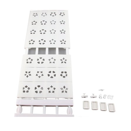 Vit expanderbar garderob Spännhylla Ingen borr Teleskopisk garderob Spännhylla Avdelare 24 cm Bredd 75-120 cm / 29,5-47,2 tum Längd