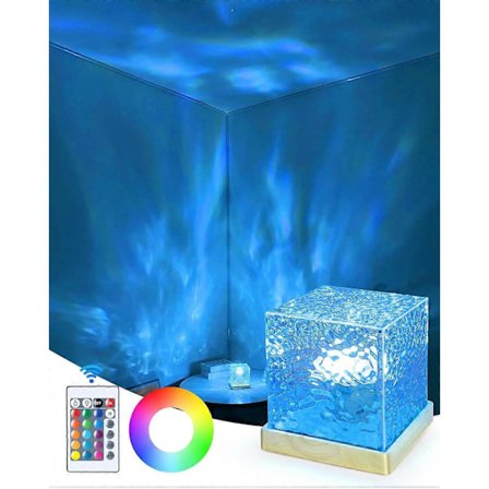 Kublampa, Sladdansluten Norrsken Kub Ocean Wave Projektor Ljus Aurora Glow